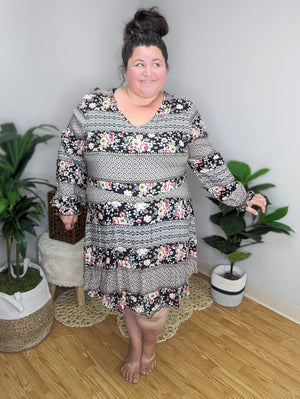 SALE- Tribal Meets Floral Woven Dress w/Shorts