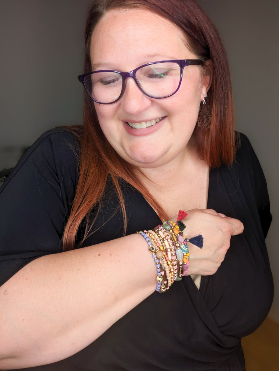 Boho Babe Multi Layered Beads Bracelet Set