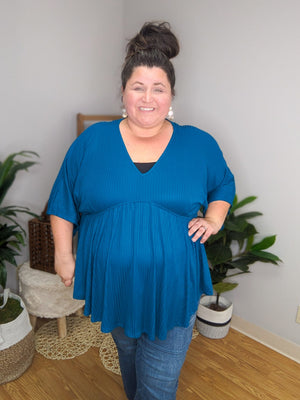 Courtney Perfect Drape Ribbed Top