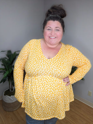 Abby Ditsy Floral Babydoll Top