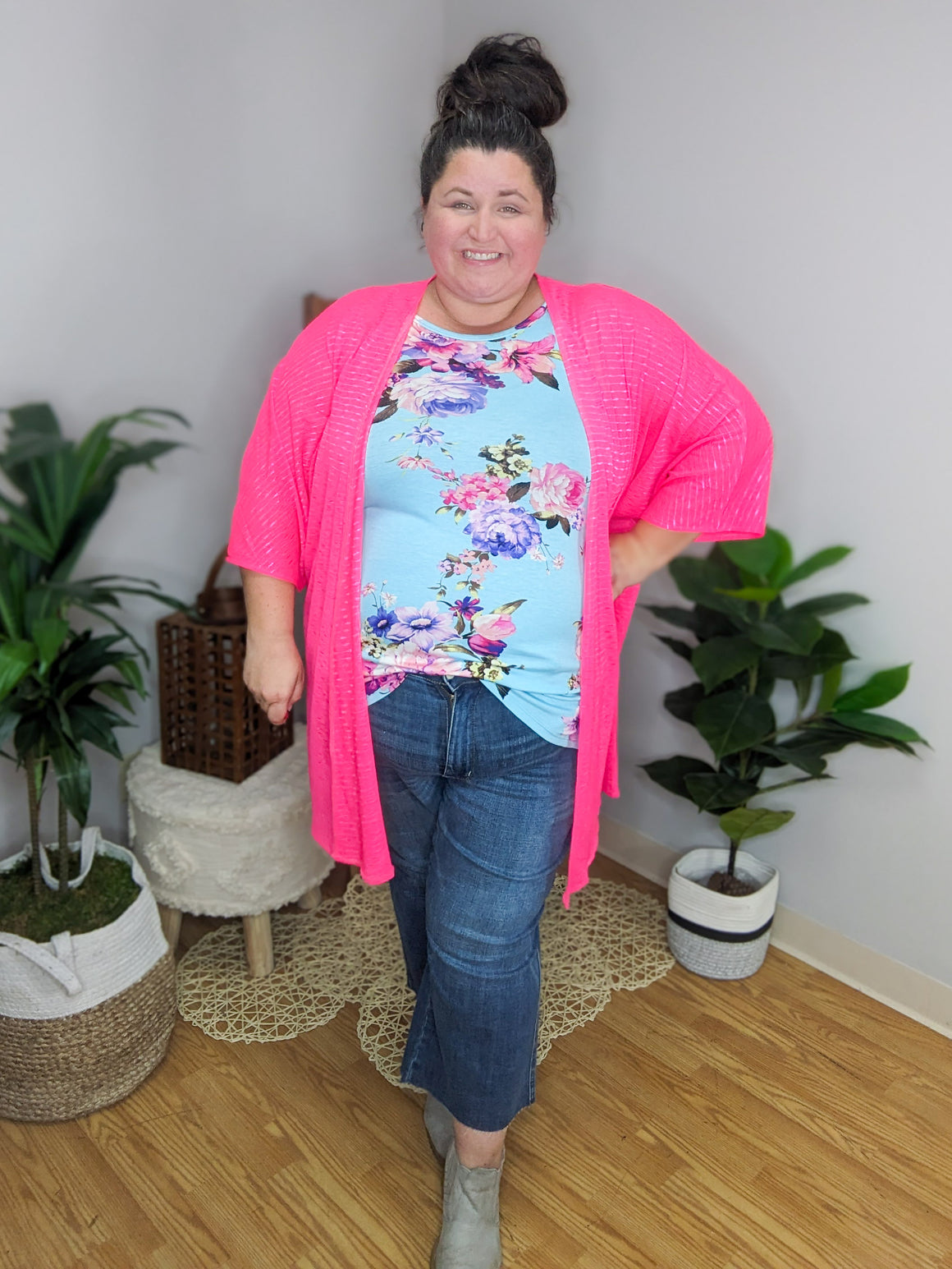 Alice Aqua Bold Floral Tank