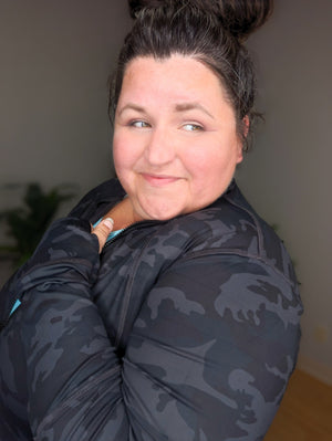 Kaylee Camo Athletic Full Zip Top