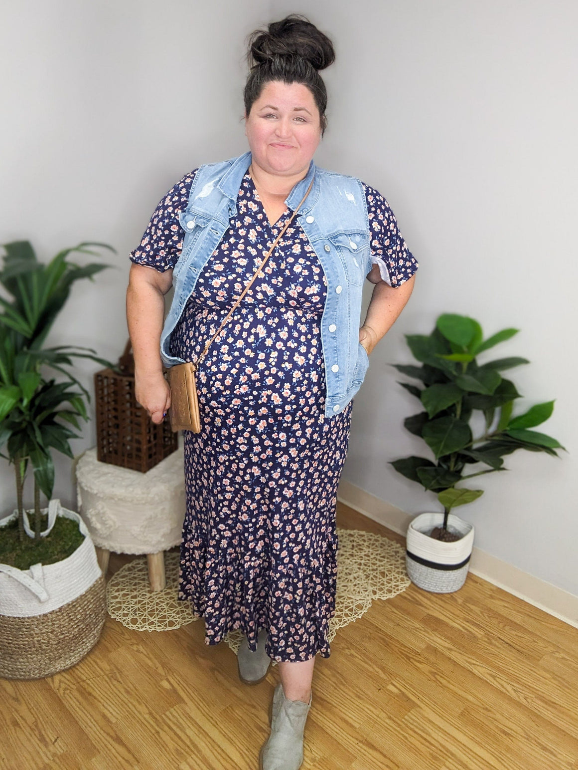 Pippi Prairie Floral Midi Dress