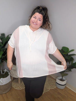 Shirley Soft + Light Pink Hooded Pullover