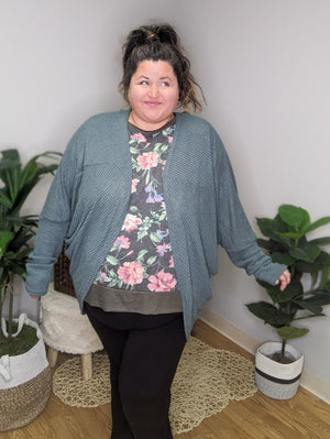 Floral Flow Side Slit Boxy Top