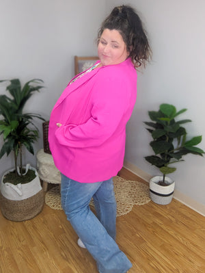 Boardroom Badass Hot Pink Blazer