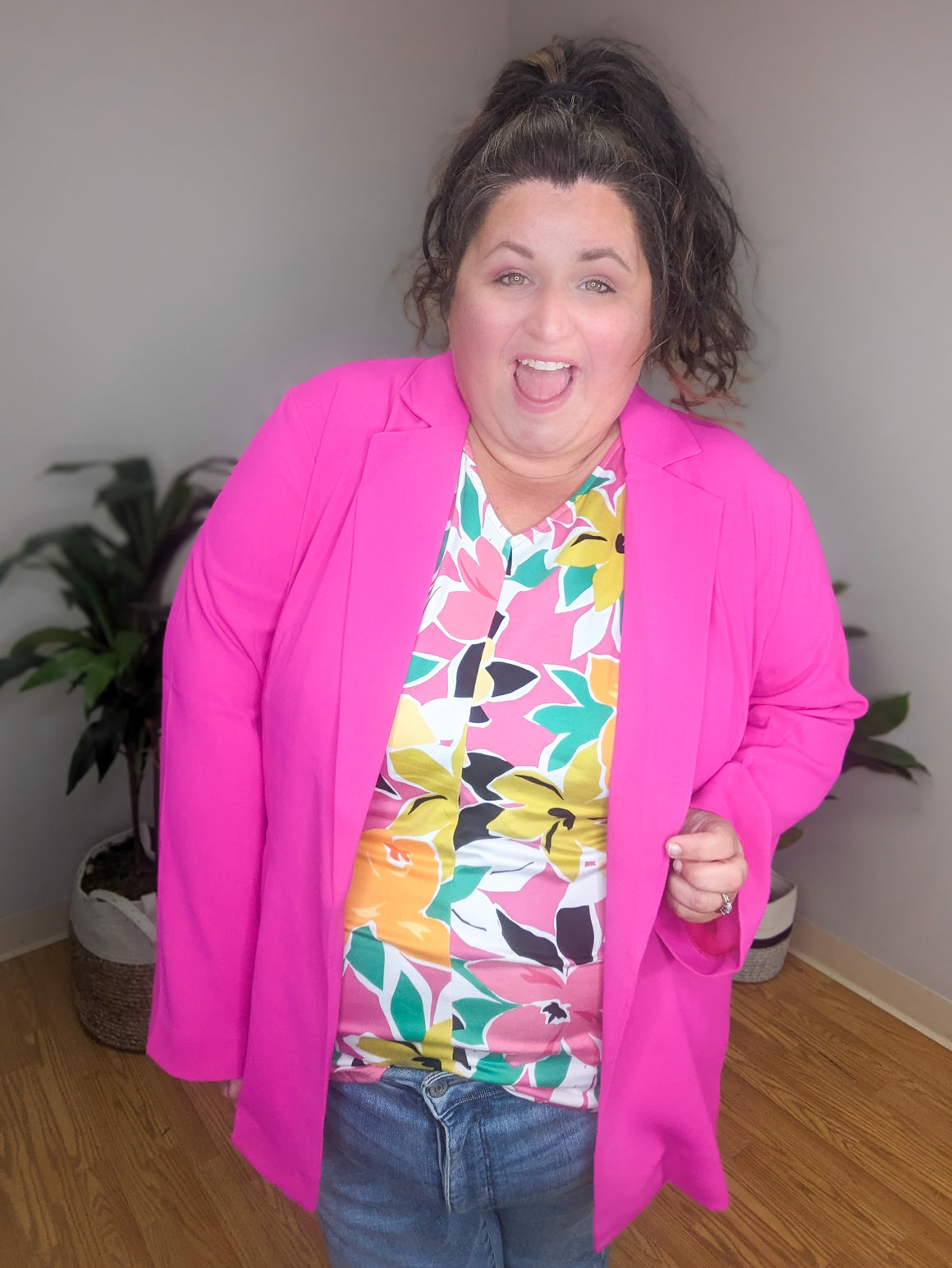 Boardroom Badass Hot Pink Blazer