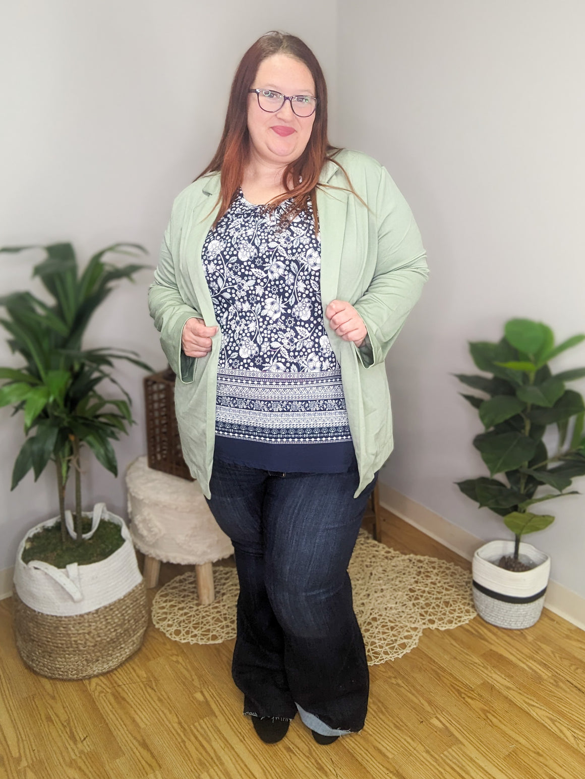 Soft in Sage Boyfriend Blazer