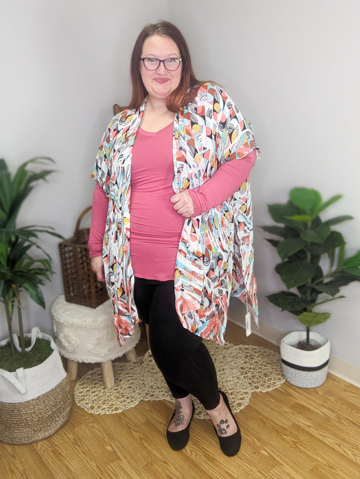 Geometric Kaleidoscope Kimono