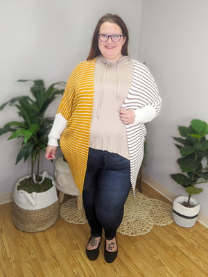 Sassy & Sweet Taupe + Gold Cardigan