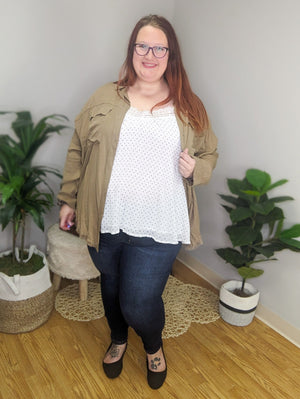 Charlene Fringe Bottom Lightest Buttondown