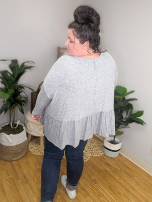 Peplum Perfection Flowy Dolman Top