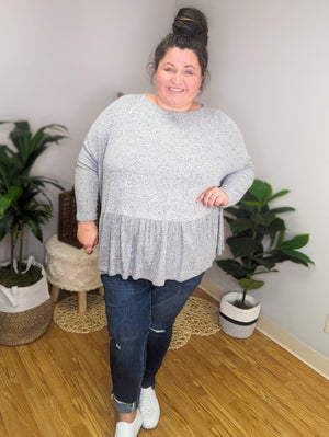 Peplum Perfection Flowy Dolman Top