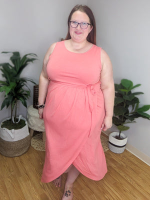 Jolene Belted Tulip Tank Dress