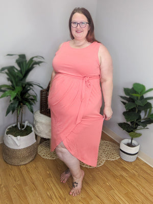 Jolene Belted Tulip Tank Dress