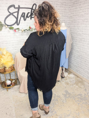 Charlene Fringe Bottom Lightest Buttondown