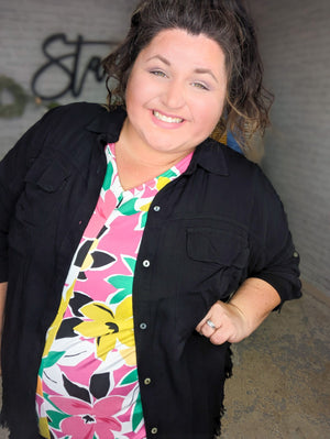 Charlene Fringe Bottom Lightest Buttondown