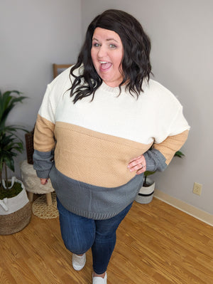 Nora Neutrals Colorblock Sweater