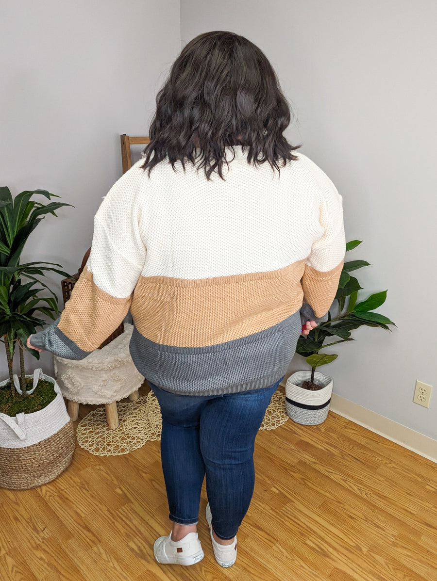 Nora Neutrals Colorblock Sweater