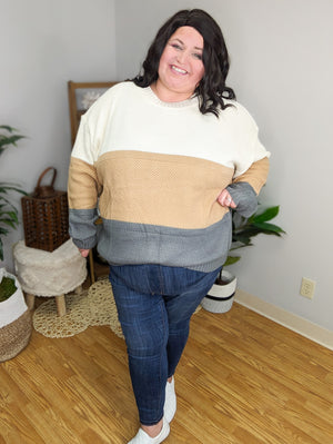 Nora Neutrals Colorblock Sweater