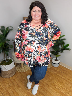 Bella Bold Floral Strappy Top (2 colors)