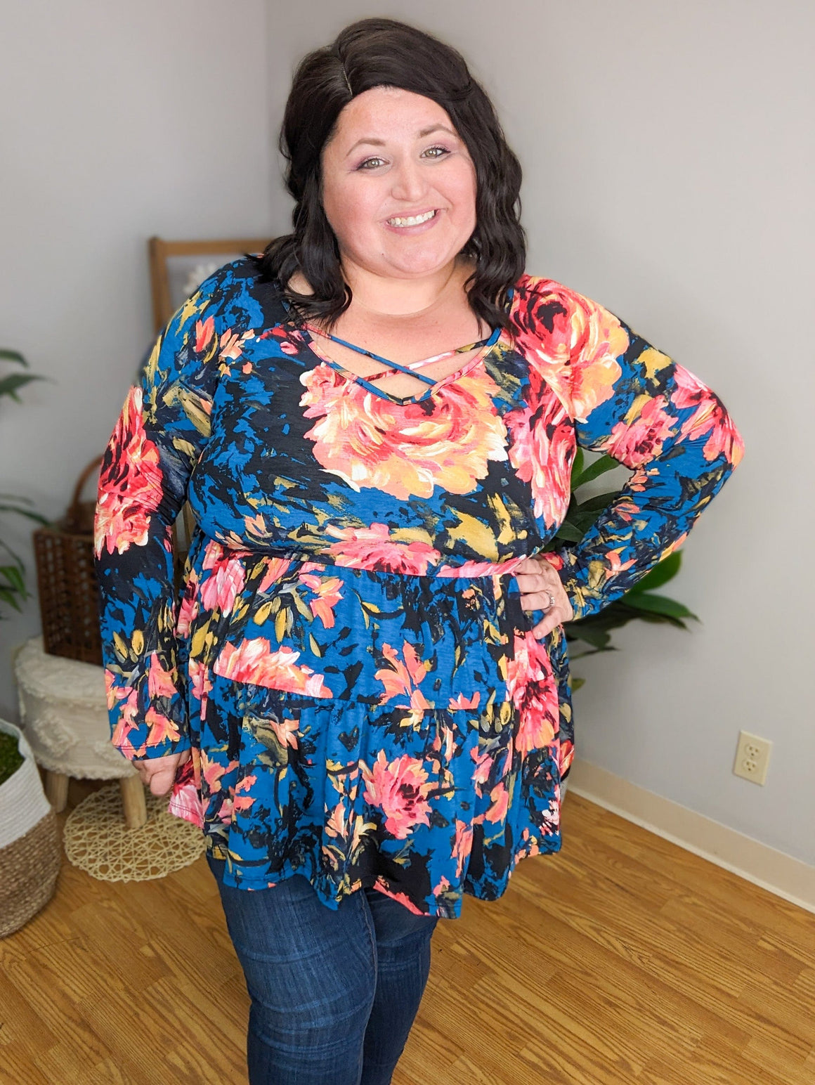 Bella Bold Floral Strappy Top (2 colors)