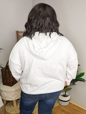 Janis Cozy Half Button Hooded Pullover