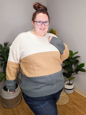 Nora Neutrals Colorblock Sweater