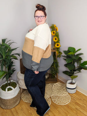 Nora Neutrals Colorblock Sweater