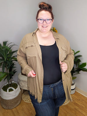 Charlene Fringe Bottom Lightest Buttondown