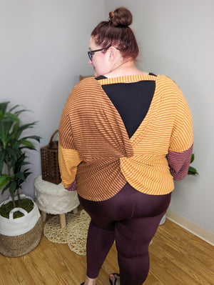 Chloe Color Block Twisted Back Top