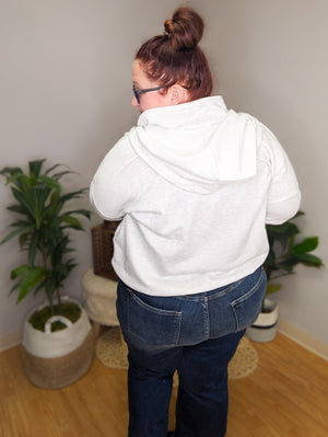 Janis Cozy Half Button Hooded Pullover