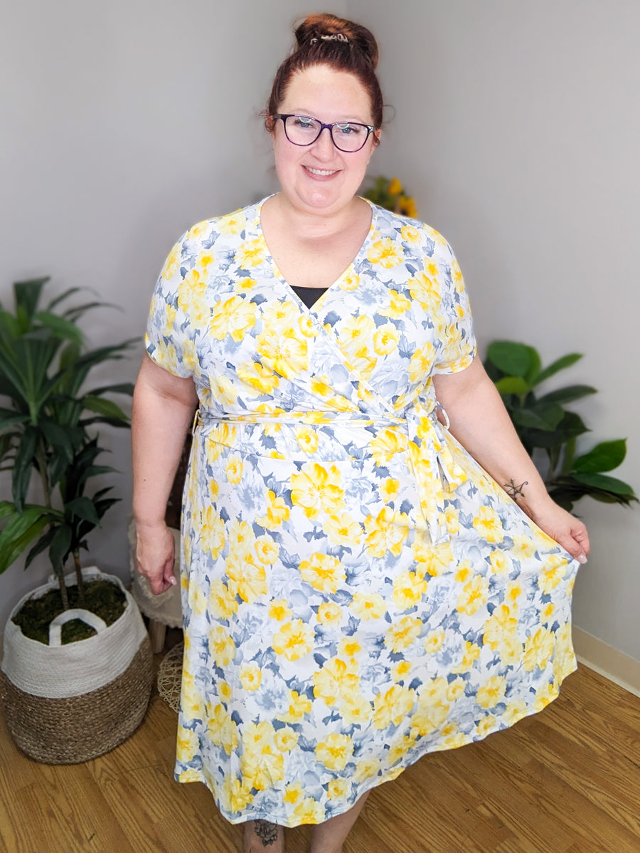 I've Got Sunshine Yellow Floral Dress