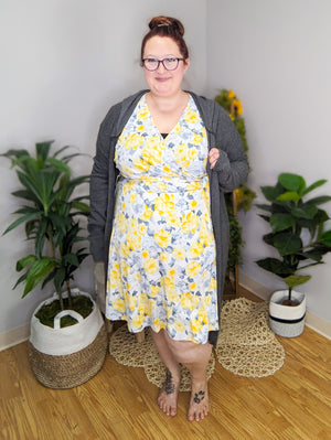 I've Got Sunshine Yellow Floral Dress