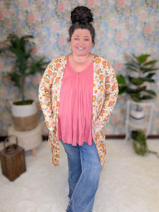 Tinley Cardigan in Florals (2 colors)-2- Long Sleeve Tops-MICHELLE MAE-Styled by Stacked - A Plus Size Women's Boutique in Lakeville, MN