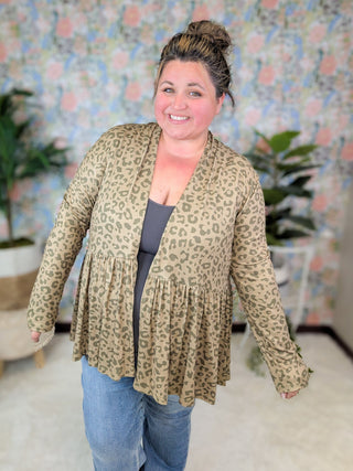 Anthea Tiered Cardigan in Leopard-4- Overlayer Tops-BE STAGE-Styled by Stacked - A Plus Size Women's Boutique in Lakeville, MN