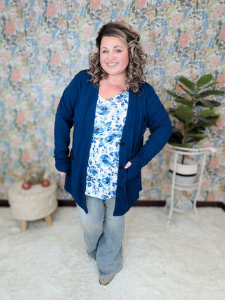 Morgana Mini Ruffle Long Sleeve in Florals-2- Long Sleeve Tops-MICHELLE MAE-Styled by Stacked - A Plus Size Women's Boutique in Lakeville, MN