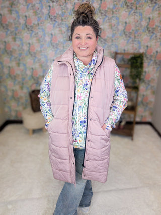 3- Hooded Tops PHC Cloud Funnel Neck Pullover in Cottage Wildflower plus size clothing