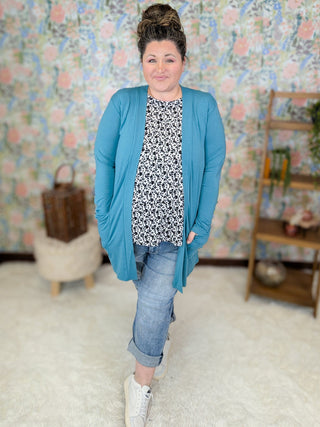 Kylee Tissue Weight Cardigan w/Pockets-7- Year Round Basic Tops-zenana-Styled by Stacked - A Plus Size Women's Boutique in Lakeville, MN