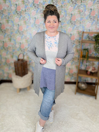 Anita Strappy Detail Tank in Floral + Stripe Colorblock (3 Colors)-1- ShortSlv/Slvless Tops-LOVELY MELODY-Styled by Stacked - A Plus Size Women's Boutique in Lakeville, MN