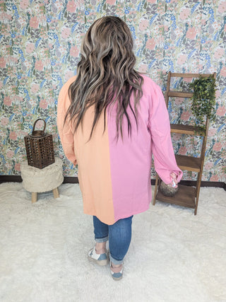 Lonnie Colorblock Blazer (2 Colors)-4- Overlayer Tops-Davi and Dani-Styled by Stacked - A Plus Size Women's Boutique in Lakeville, MN