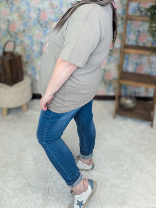 A Lot Can Happen in 3 Days Tee on Taupe-6- Graphic Tops-i love my freedom-Styled by Stacked - A Plus Size Women's Boutique in Lakeville, MN