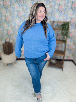 Meadow Textured Spring Sweater in Solids (5 Colors)-2- Long Sleeve Tops-MICHELLE MAE-Styled by Stacked - A Plus Size Women's Boutique in Lakeville, MN