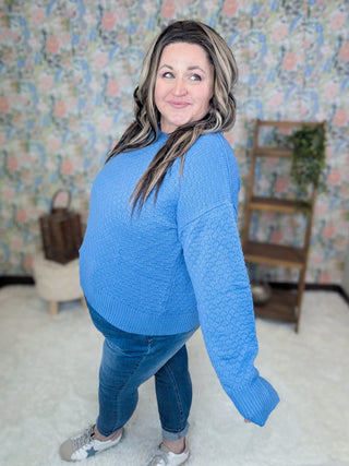Meadow Textured Spring Sweater in Solids (5 Colors)-2- Long Sleeve Tops-MICHELLE MAE-Styled by Stacked - A Plus Size Women's Boutique in Lakeville, MN