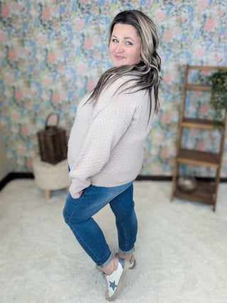 Meadow Textured Spring Sweater in Solids (5 Colors)-2- Long Sleeve Tops-MICHELLE MAE-Styled by Stacked - A Plus Size Women's Boutique in Lakeville, MN