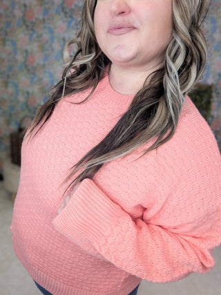 Meadow Textured Spring Sweater in Solids (5 Colors)-2- Long Sleeve Tops-MICHELLE MAE-Styled by Stacked - A Plus Size Women's Boutique in Lakeville, MN
