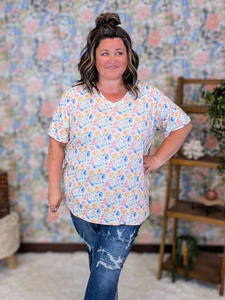 Sophie Vneck Perfect Tee in Florals (5 Prints)