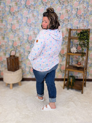 PHC Full Zip Hoodie in Watercolor Petals