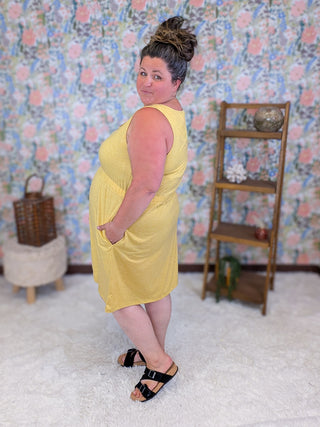 Beverly Button Front Tank Dress w/Pockets in Solids