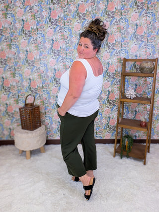 Chloe Pull On Wide Crop Pant